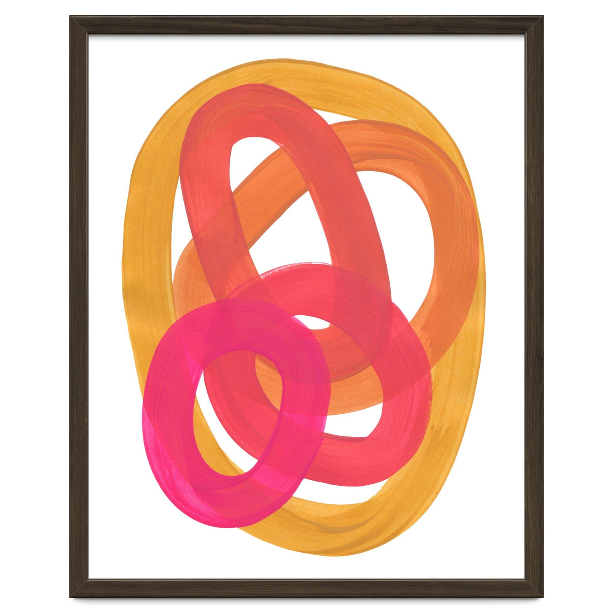 Warm Candy Colors Magenta Yellow Nesting Circles Ombre