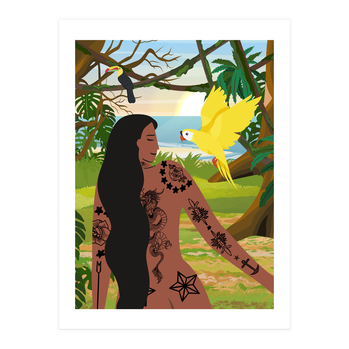 Golden Conure and Me (Print Only)