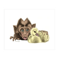 Monkey and Duckling (Print Only)
