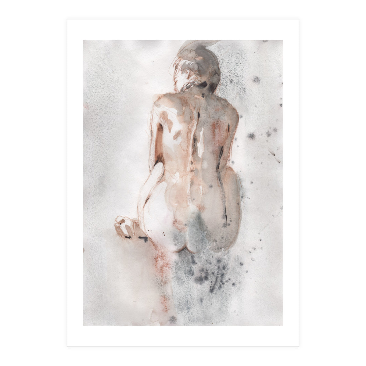 Naked girl from the back (Print Only)