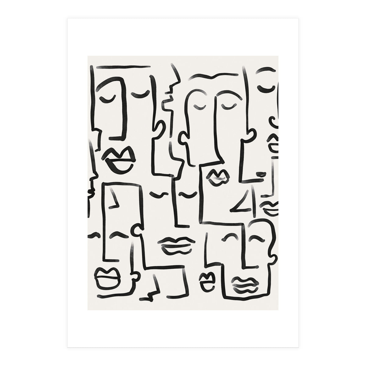Faces Drawing (Print Only)