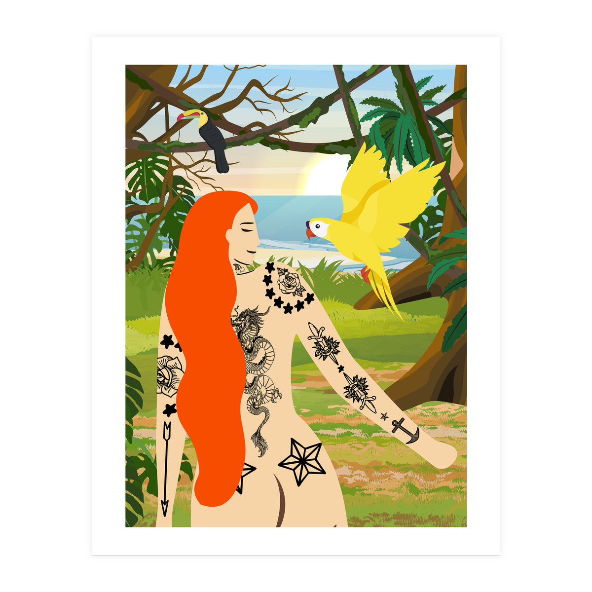 Golden Conure and Me (Print Only)