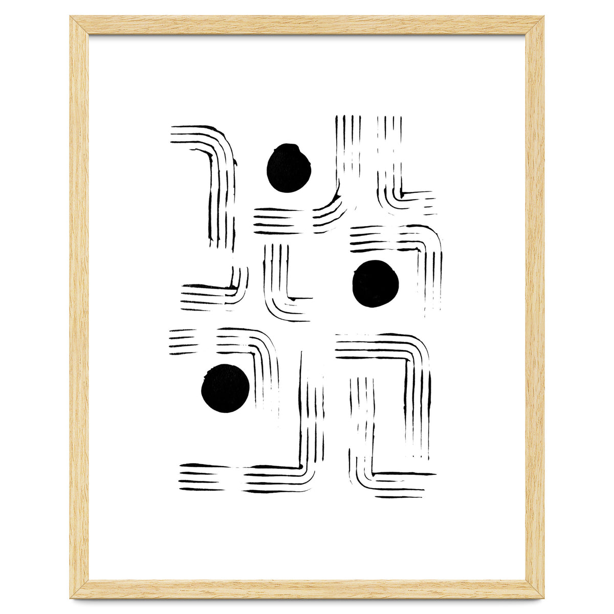 Mid-Century Modern Monochrome Print #1