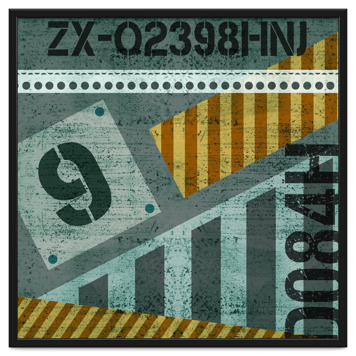 Abstract Industrial Slate And Stripes