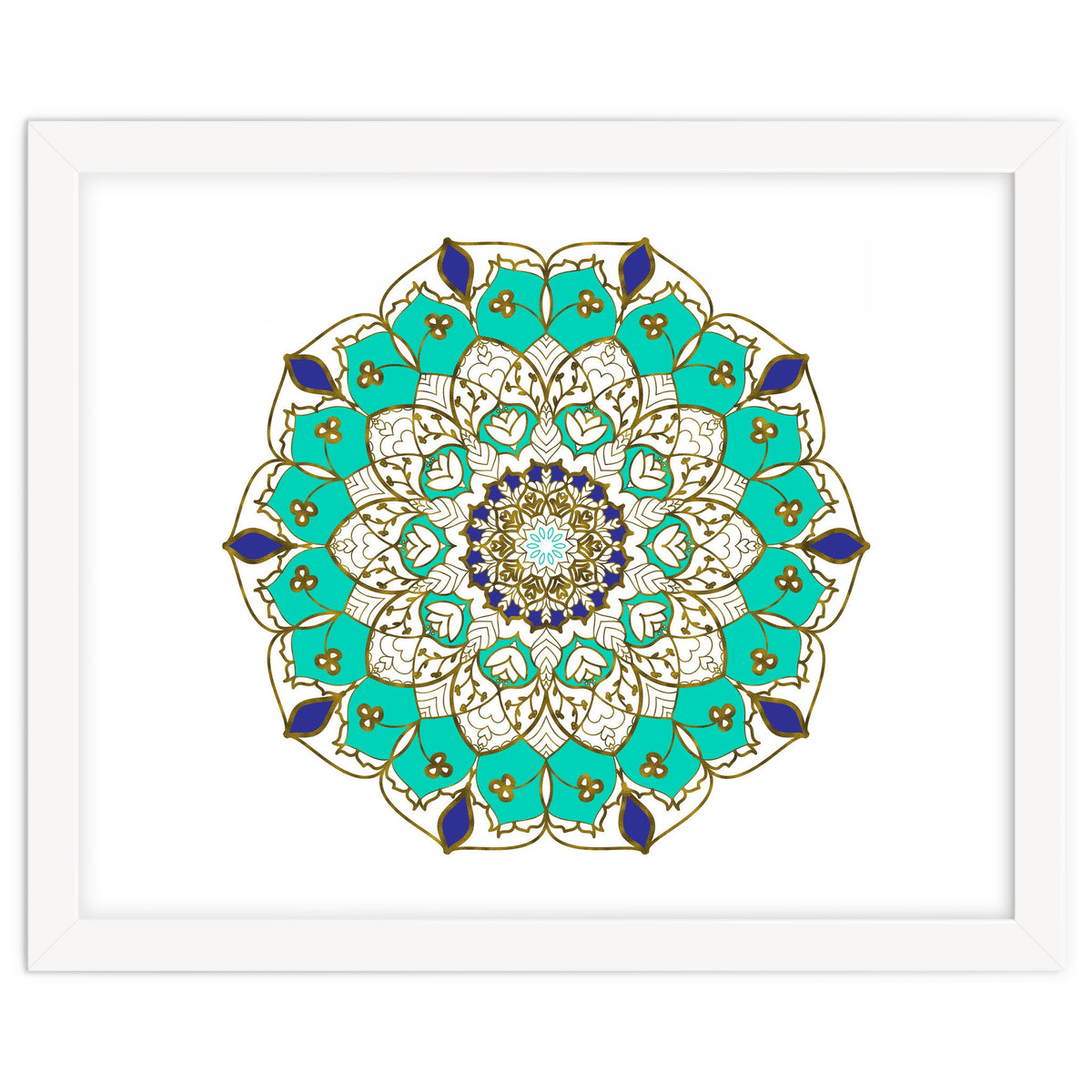 Blue and Gold Mandala