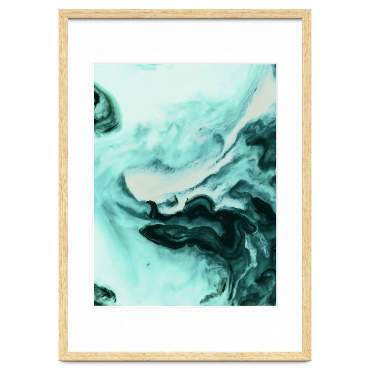 Abstract marbling mint