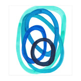 Marine Blues Blue Teal Turquoise Navy Blue Nesting Circles (Print Only) thumbnail