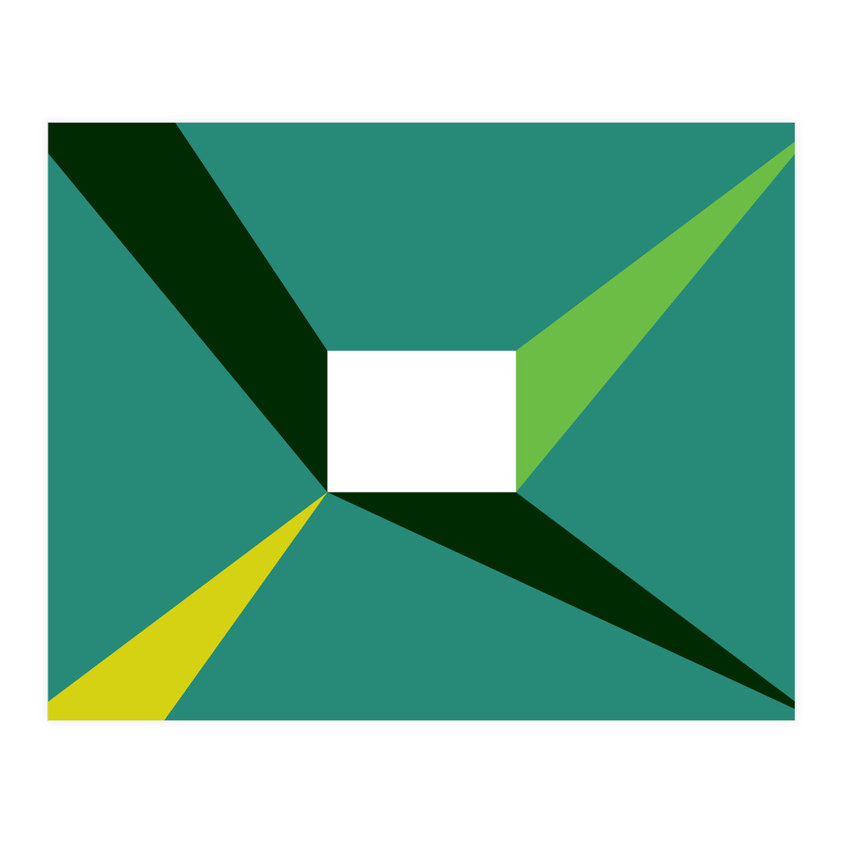 Geometric Shapes No. 27 - green, yellow & lime (Print Only)