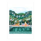 Chilling by the pool with my leopard Tropical Jungle Nature Wildlife Bohemian Morocco Travel (Print Only) thumbnail