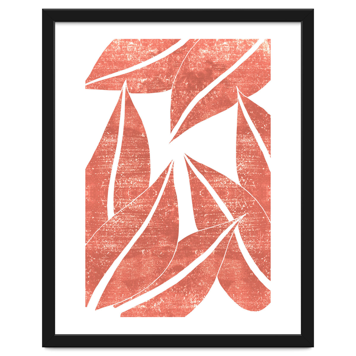 Abstract Terracotta Leaves 1 - Burnt Orange