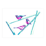 Garden Birds On A Branch (Print Only) thumbnail