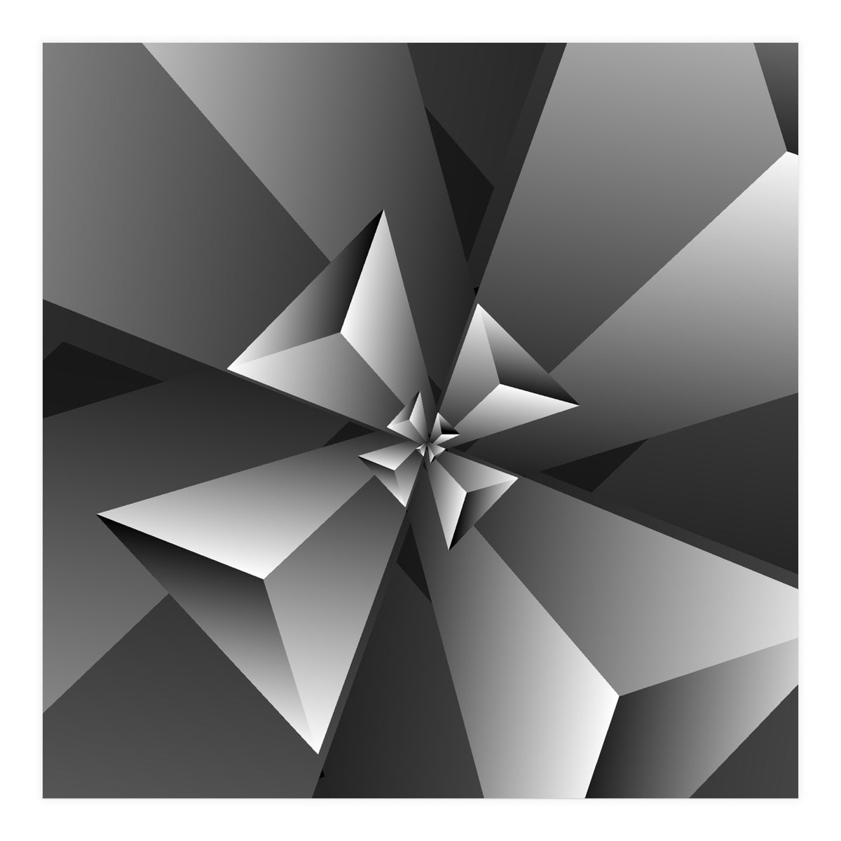 Blackish Trendy Triangle Pattern (Print Only)