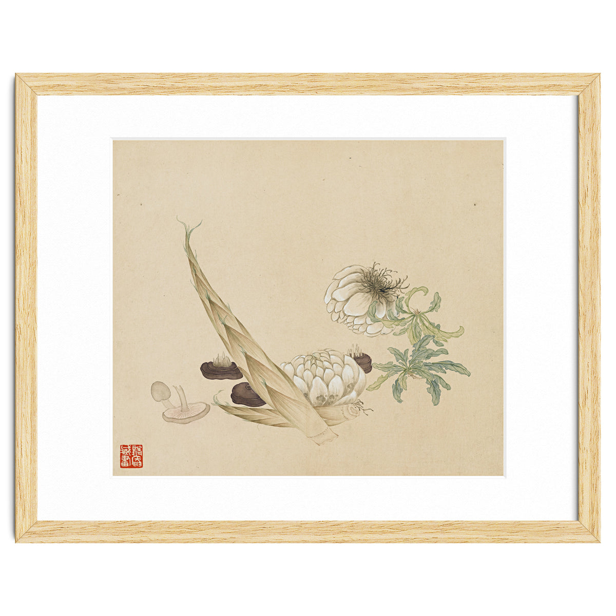 Wang Chengyu ~flowers, Vegetables, Lilies, Bamboo Shoots, Leaves, Mushrooms, Vegetables