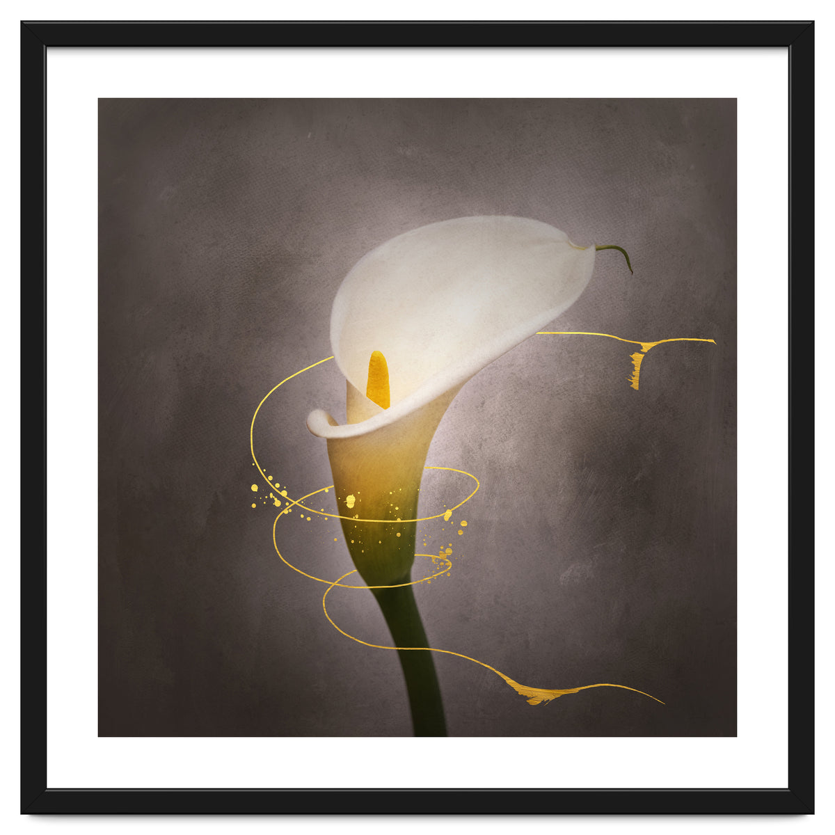 Graceful flower - Calla No. 4 | vintage style gold