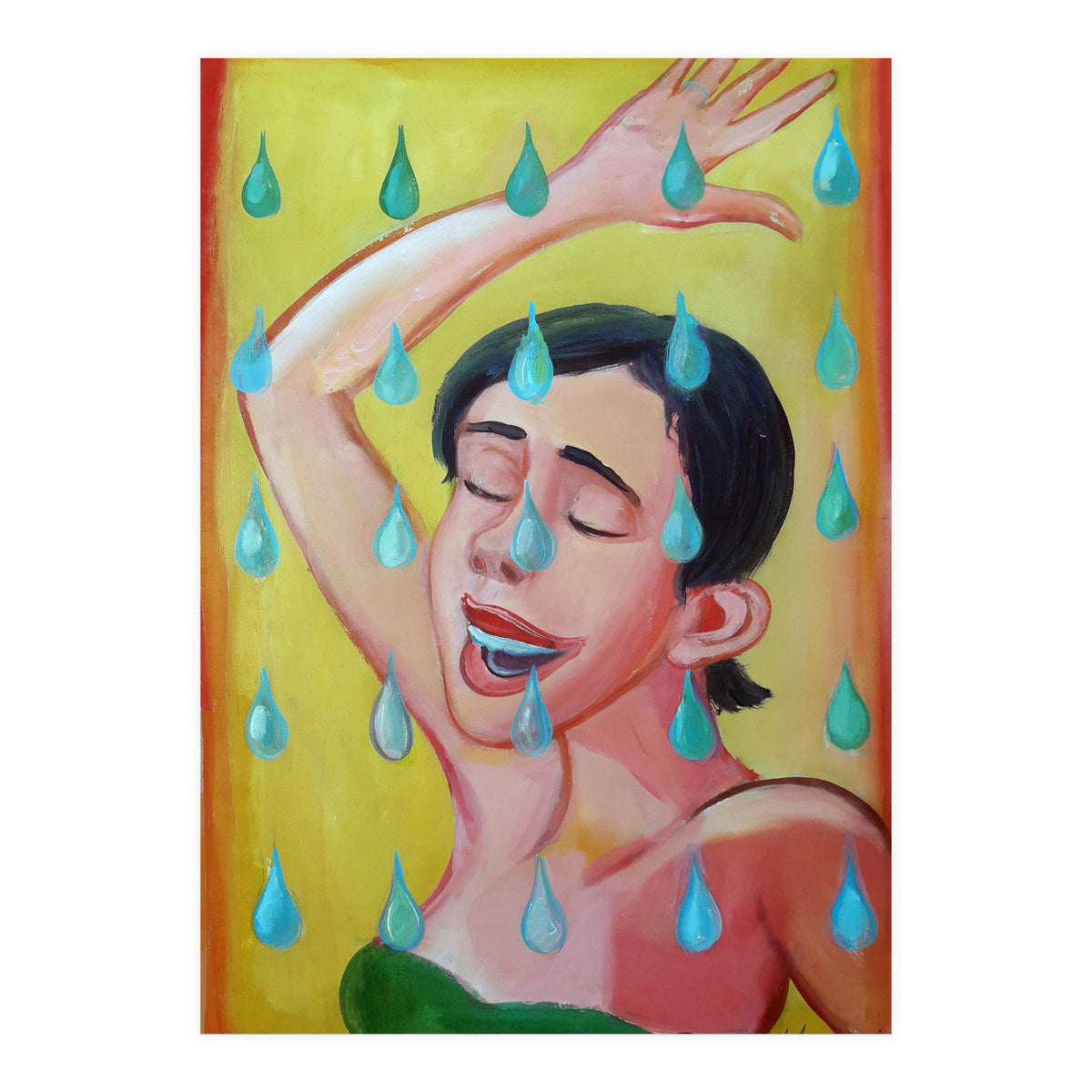 Chica Bajo La Lluvia (Print Only)
