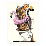Cheetah on the Toilet, Funny Bathroom Humour (Print Only) thumbnail