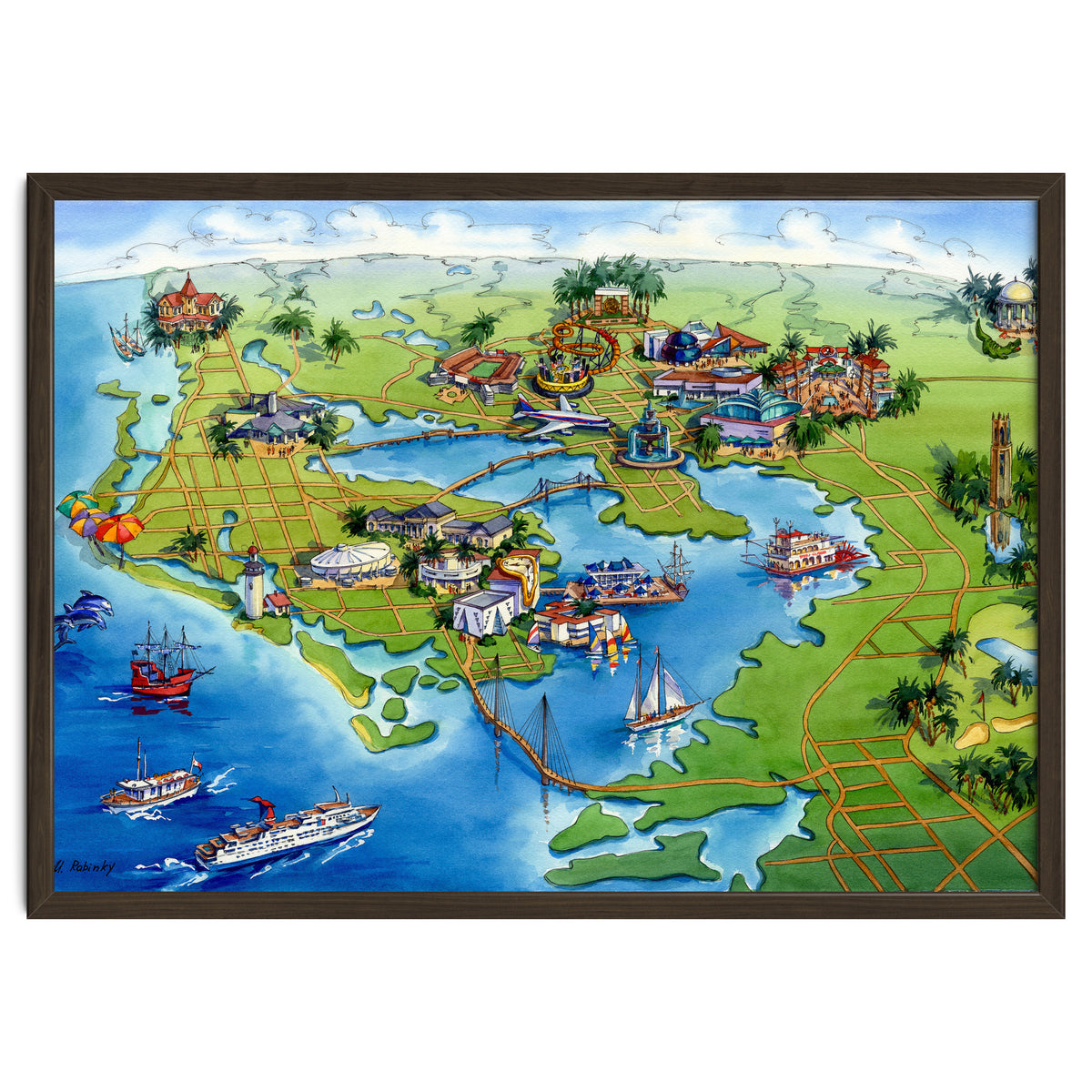 Tampa Bay Illustrated Map