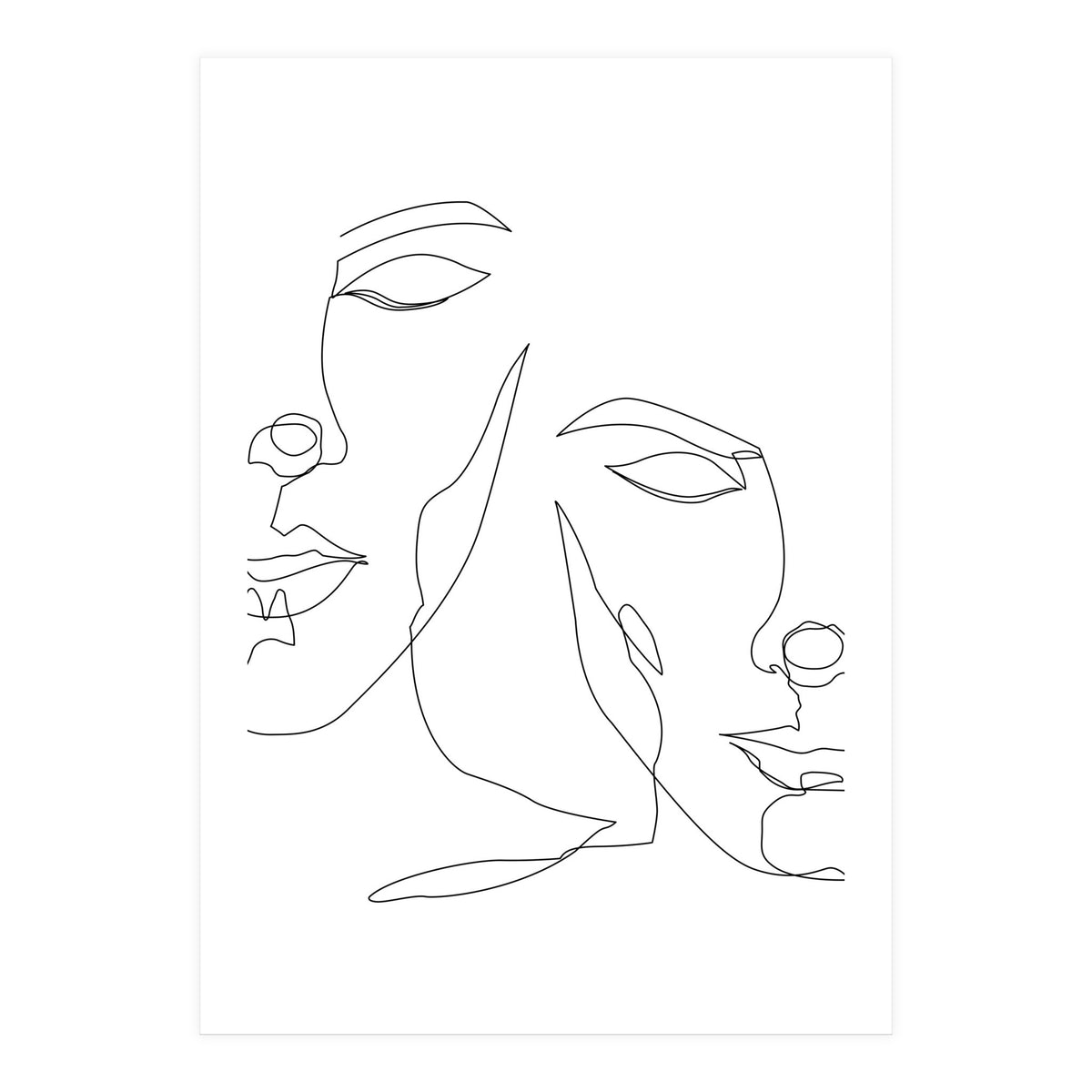 Male couple face (Print Only)