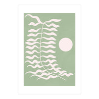 Sage Green Abstract Floral (Print Only)
