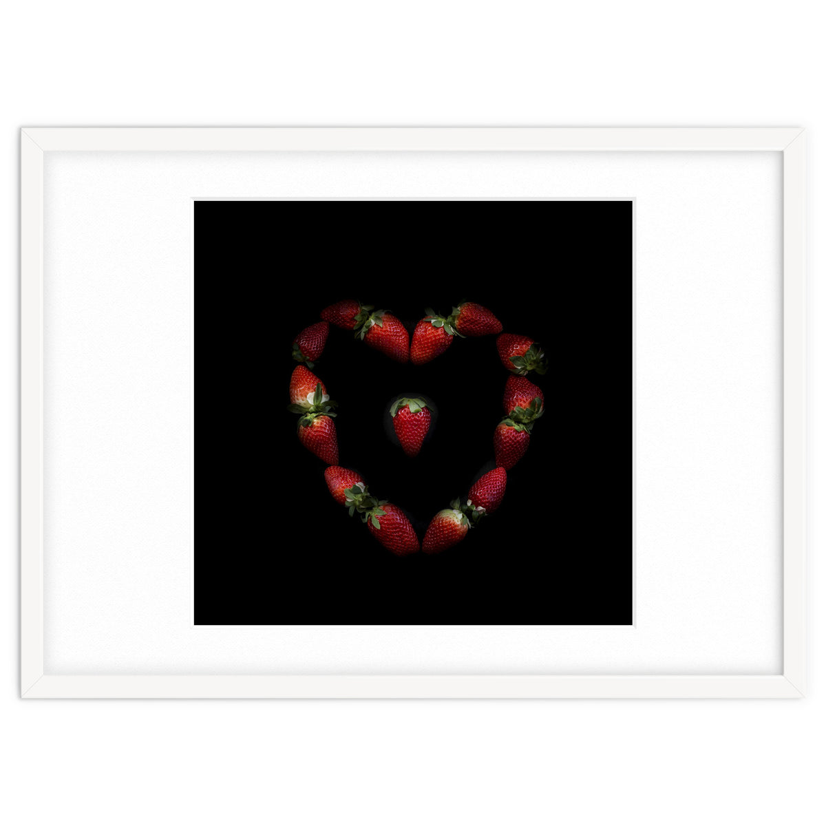 Heart of strawberries