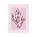 Magnolia Simple Minimal Geometric - Boho Botanical Leave (Print Only) thumbnail