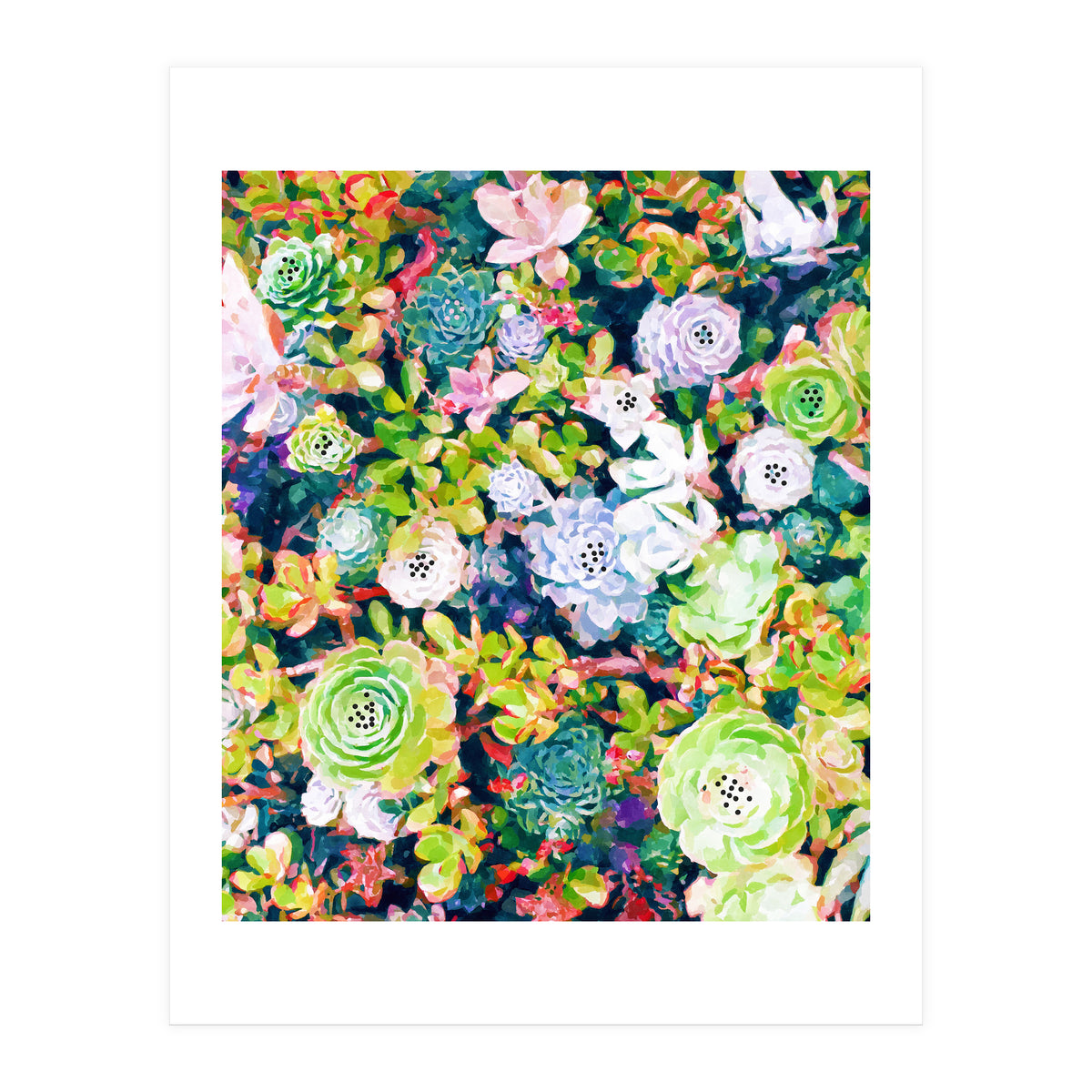 Watercolor Succulents (Print Only)