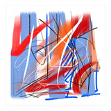 Traces In Blue And Red (Print Only) thumbnail