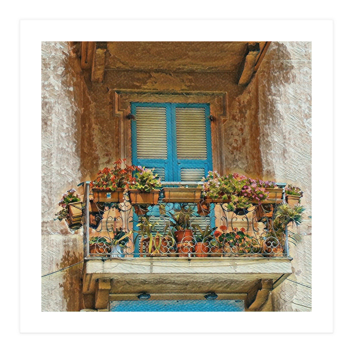 Flowered window in Venice (Print Only)