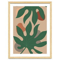 Abstract Boho Botanical Leaves