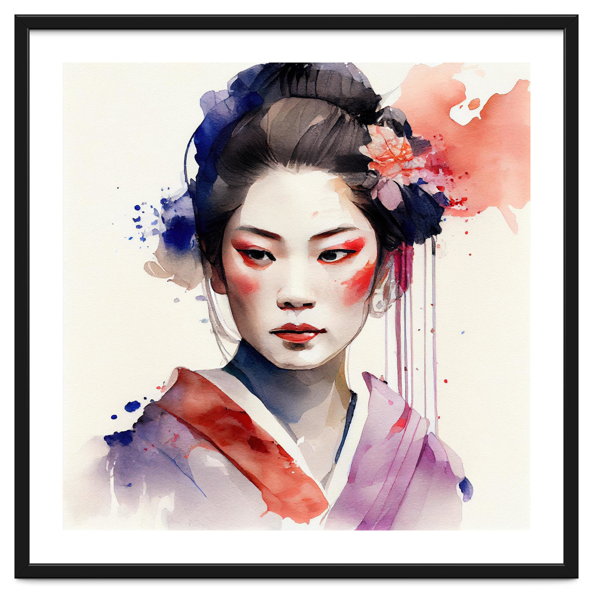 Watercolor Modern Geisha #3