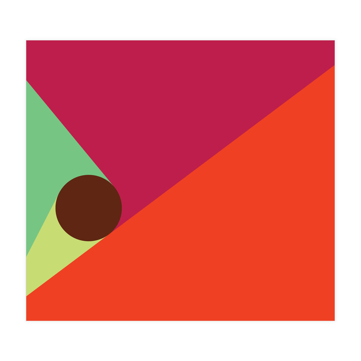 Geometric Shapes No. 25 - orange, mint & purple (Print Only)