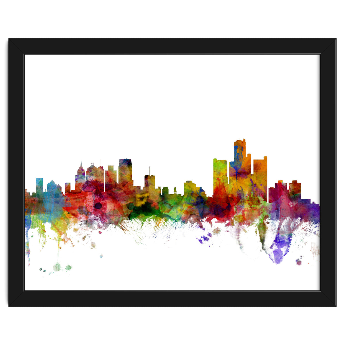 Detroit Michigan Skyline