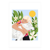 All You Need Is Love & A Dog | Pets Urban Jungle Bohemian Woman Illustration (Print Only) thumbnail