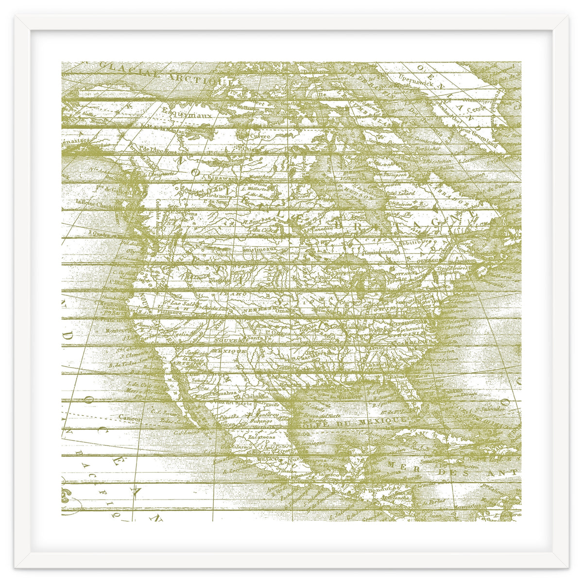 Vintage America`s Map