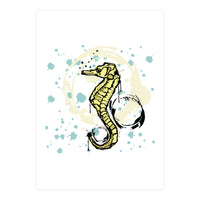Sea Horse Scribble sketch (Print Only)