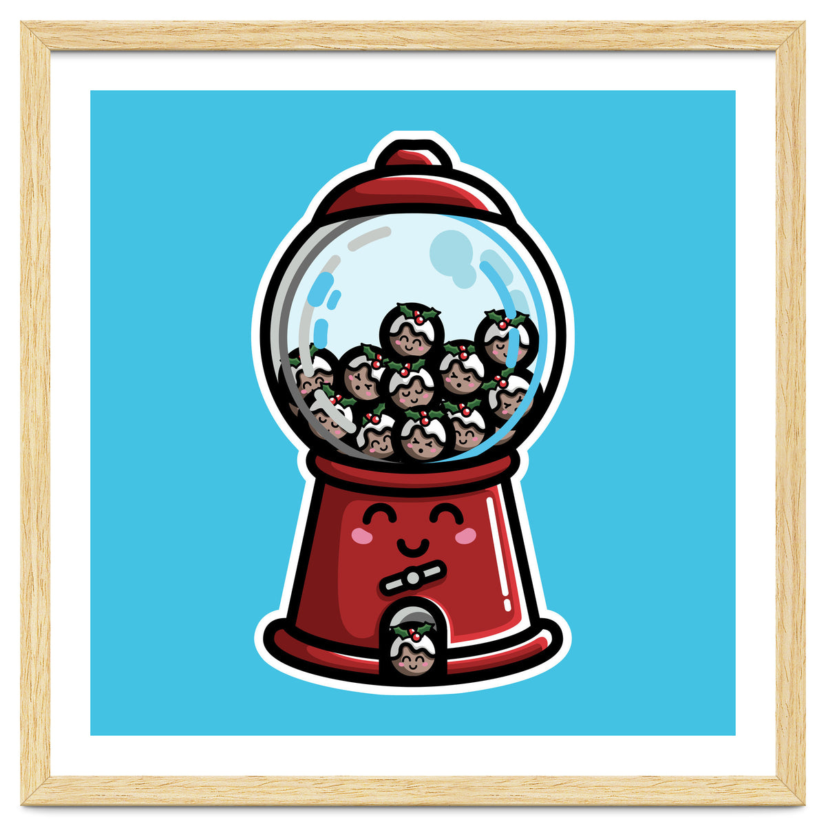 Kawaii Cute Christmas Pudding Gumball Machine