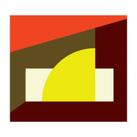 Geometric Shapes No. 9 - yellow, orange & brown (Print Only)