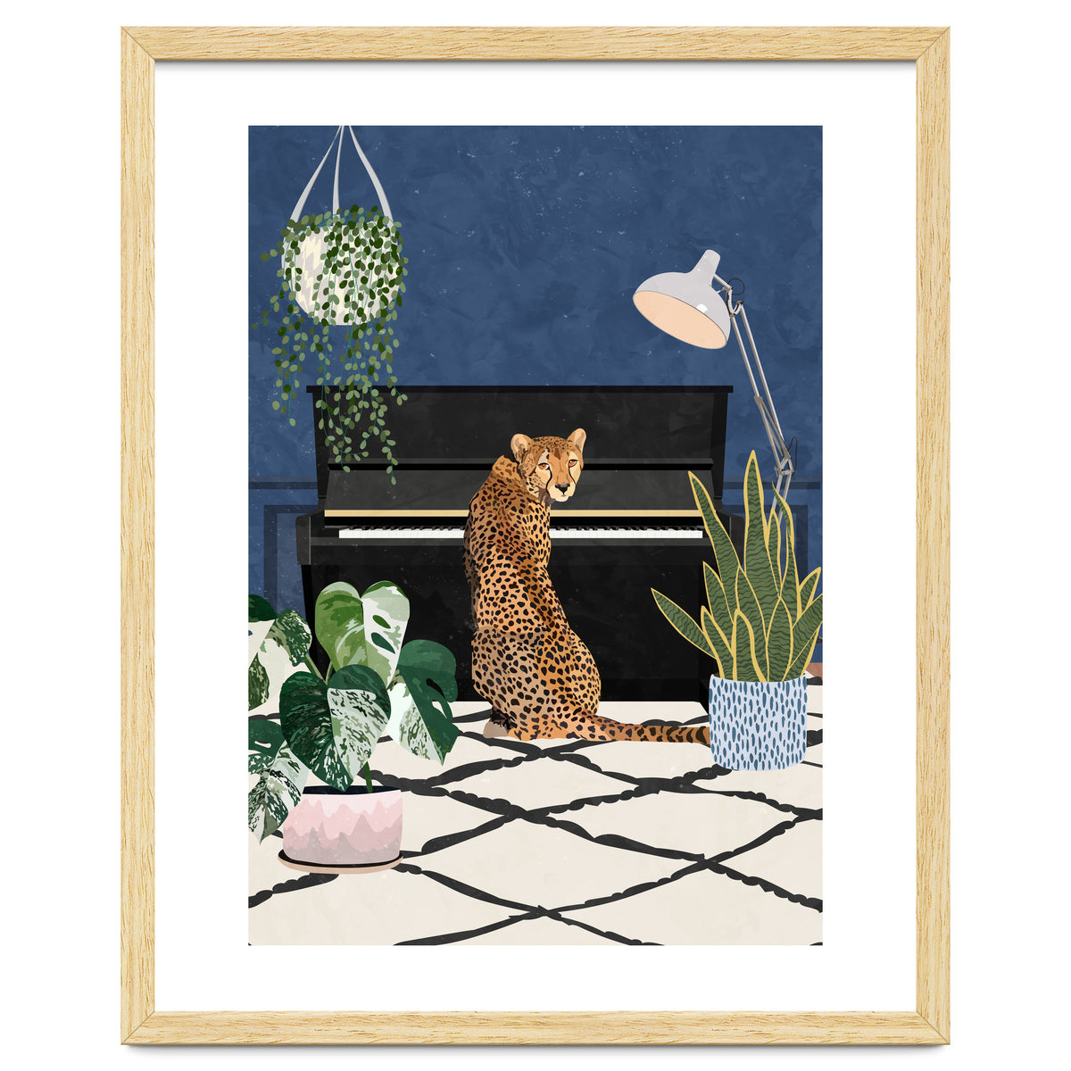 Cheetah playing the piano