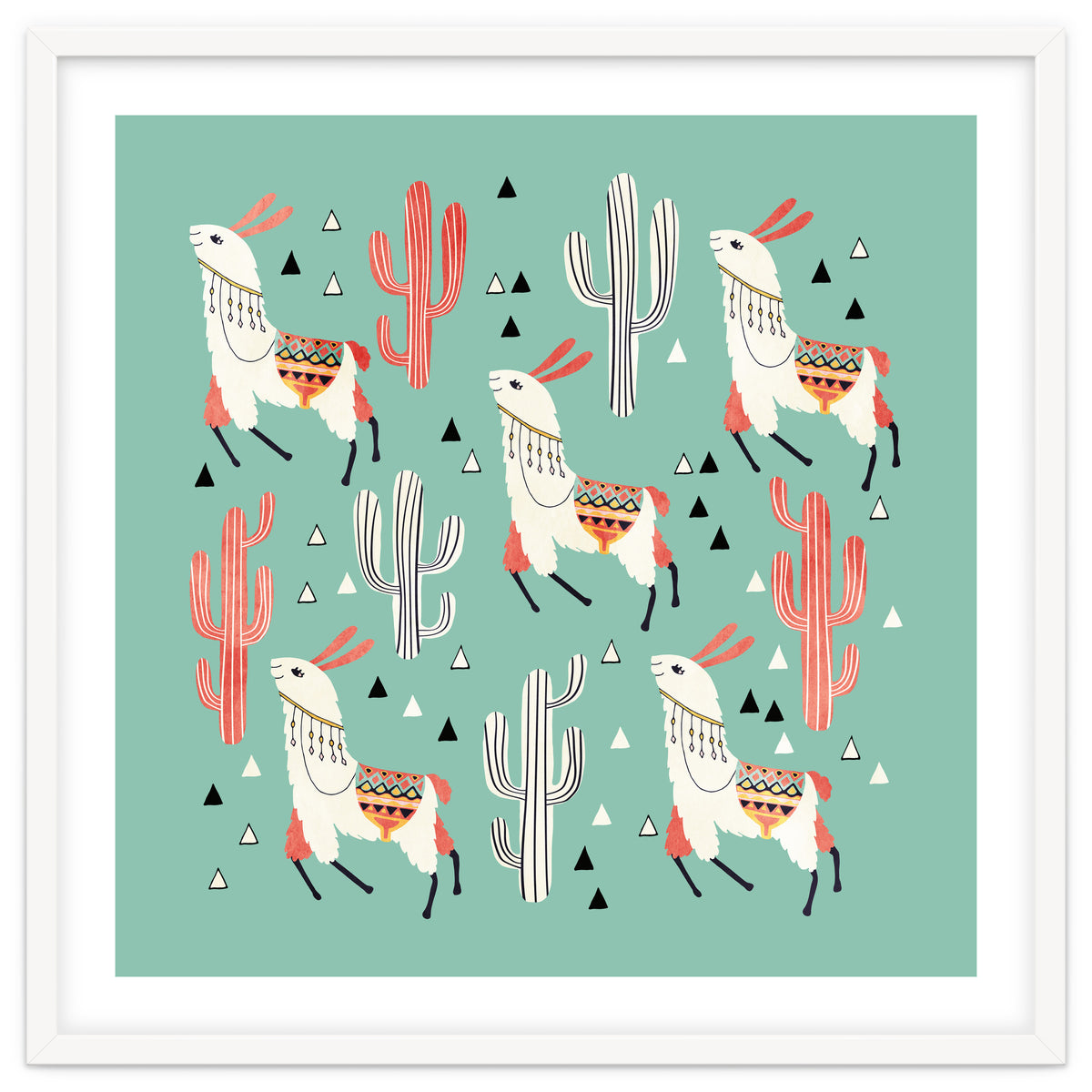 Llama In Green Desert