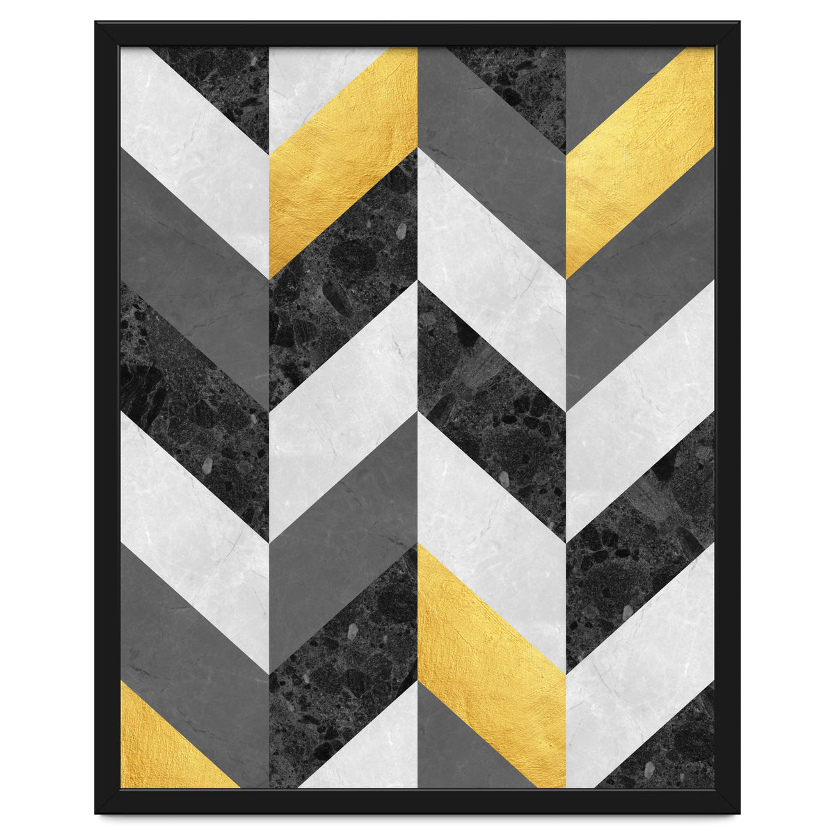 Chevron gold and marble