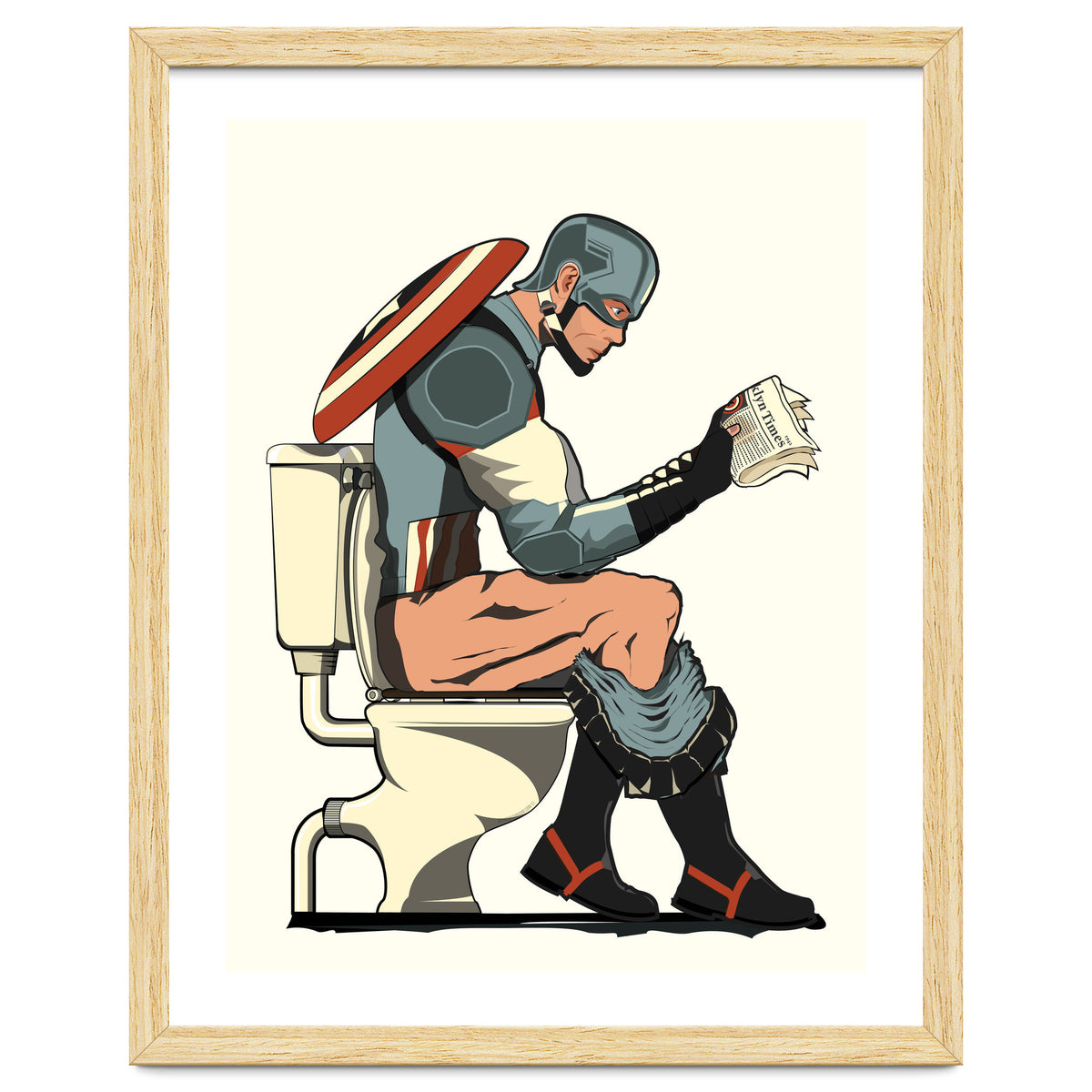 Captain America on the Toilet, funny bathroom humour