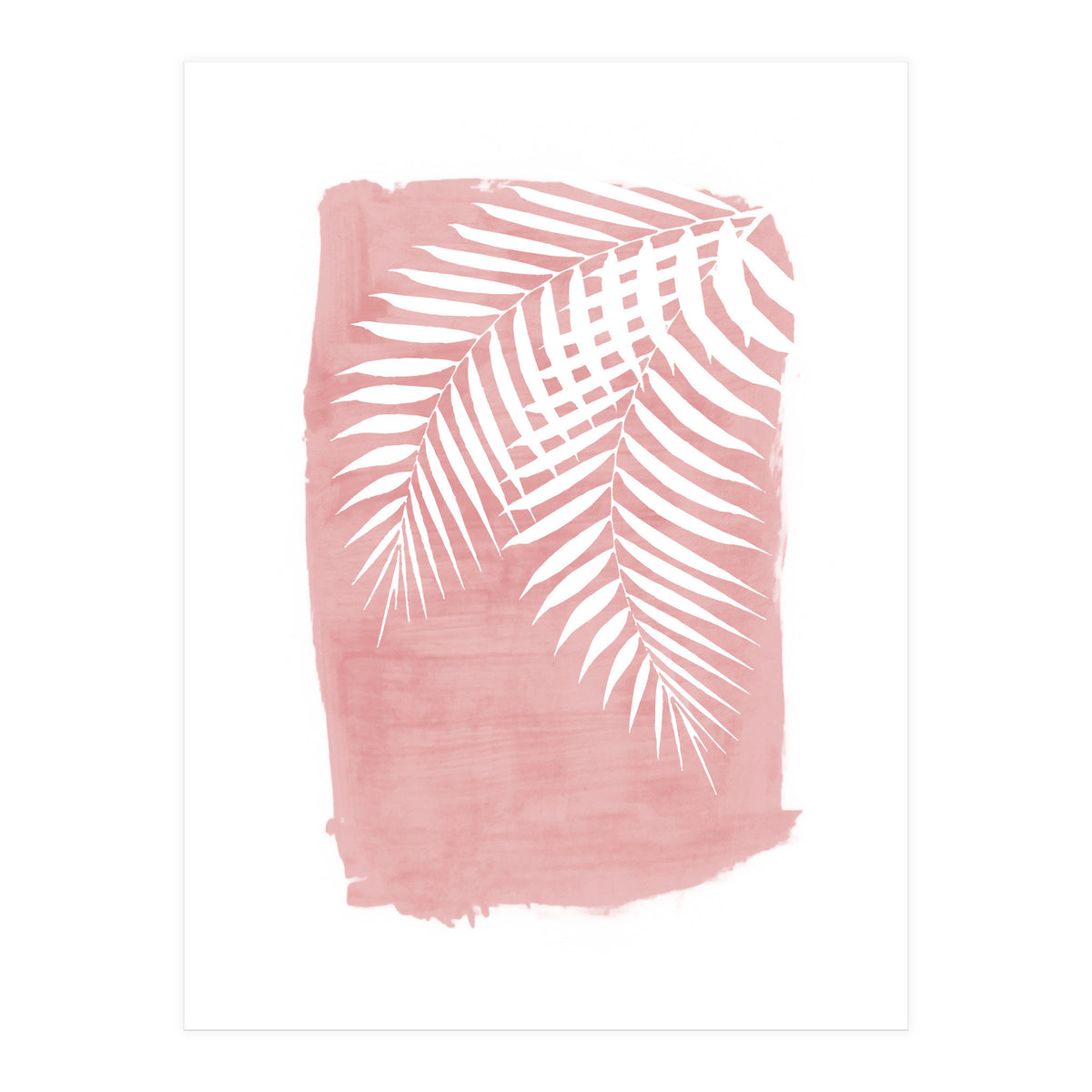 Palm Leaves On Pink (Print Only)