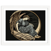 Angel On The Moon Art Nouveau