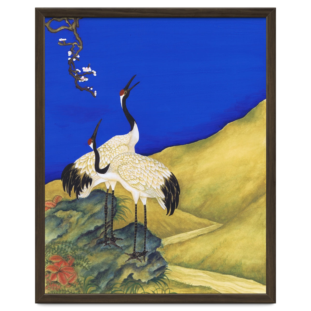 Cranes Under A Cobalt Sky 4