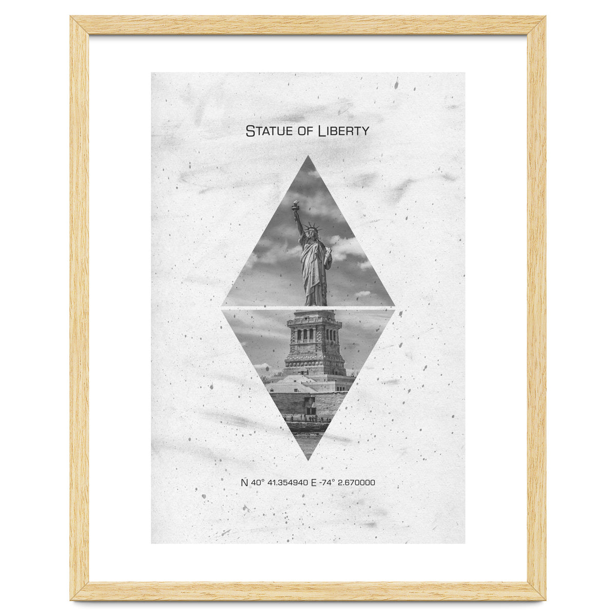 Coordinates NEW YORK CITY Statue of Liberty