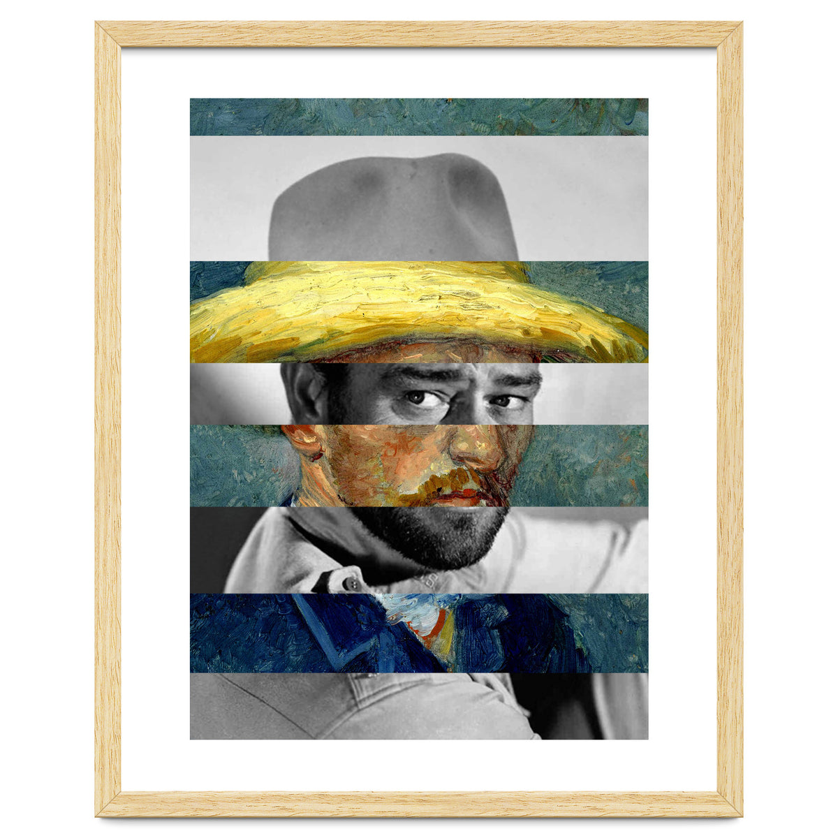 Van Gogh's Self Portrait With Straw Hat & John Wayne