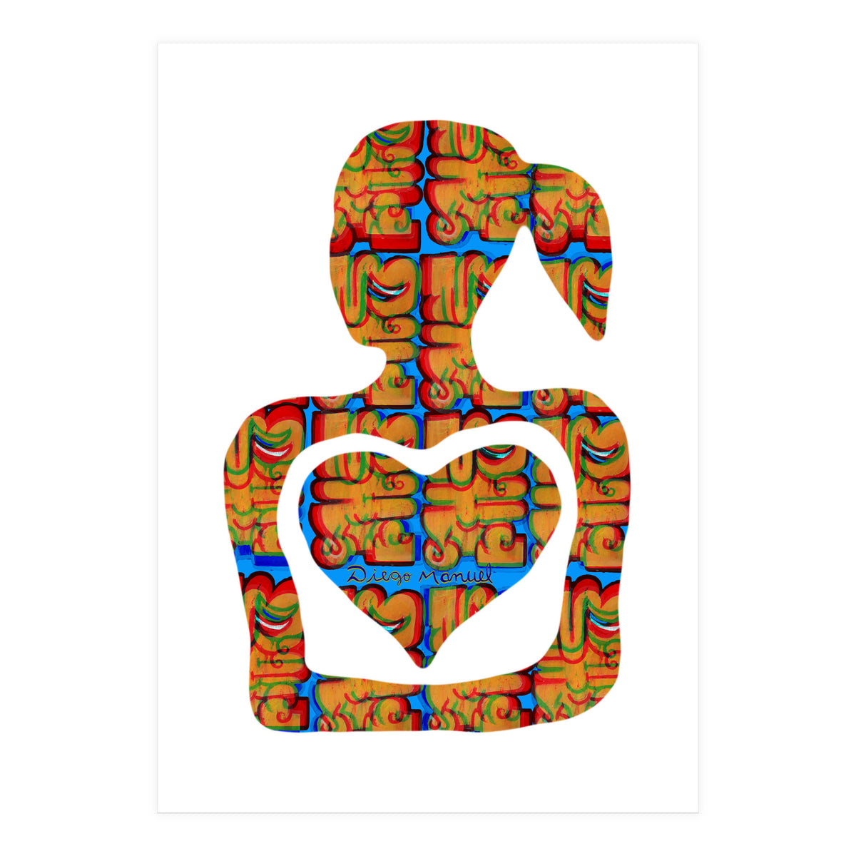 Mujer Digital 3 4  (Print Only)