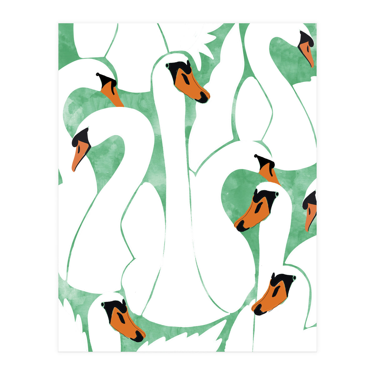 White Calm Was Born Into A Swan (Print Only)