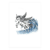 Winged Sun And Moon Unicorn Zentangle (Print Only) thumbnail