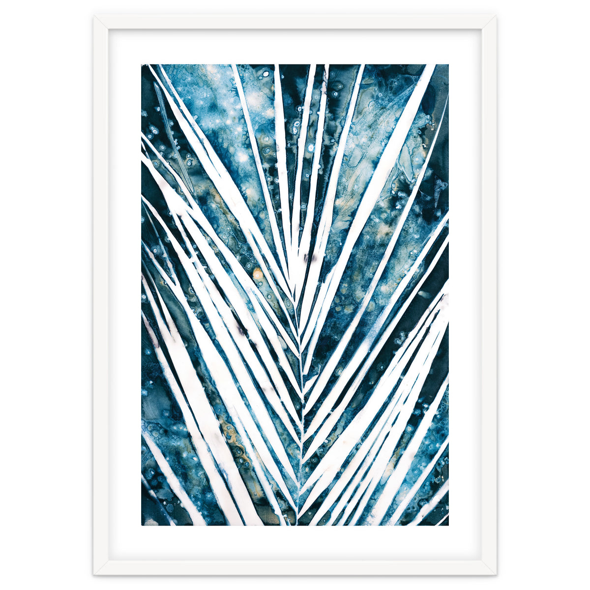 Indigo Blue Botanical Leaves No. 4